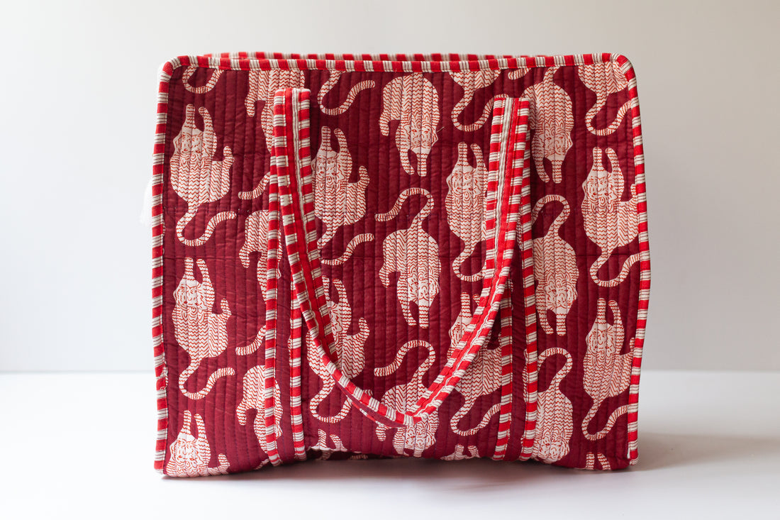 Zipper Tote Tigri Red