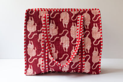 Zipper Tote Tigri Red