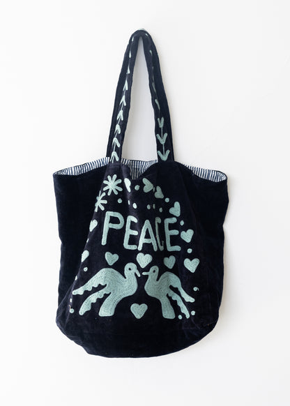 Tote Velvet Bordada Aakash